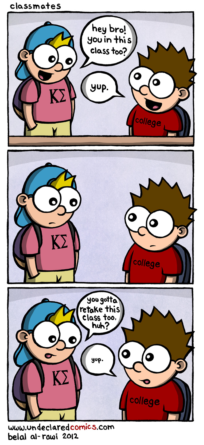 Comic strip: Classmates – Undeclared Major, Ep. 65